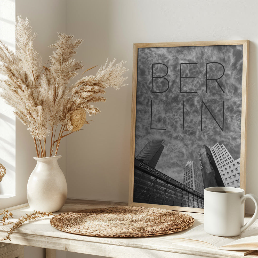 BERLIN Potsdamer Platz | Text & Skyline Poster